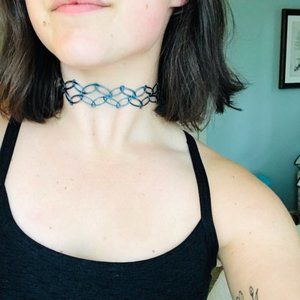 (3/$20) Double Wrap Teal Choker Necklace